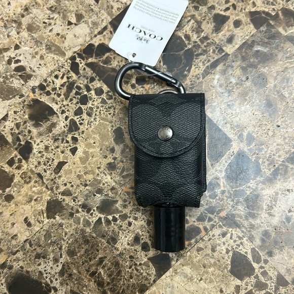 Coach Black Hand Sanitizer Holder - Picture 1 of 6